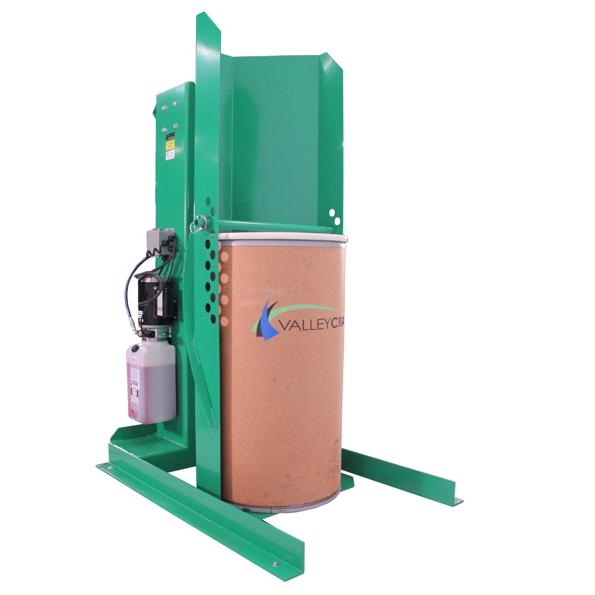 Valley Craft, Drum Dumper, Load Capacity 1500 lb, Max. Lift Height 36 in, Drum Size Multiple Gal, Model# F80163A3
